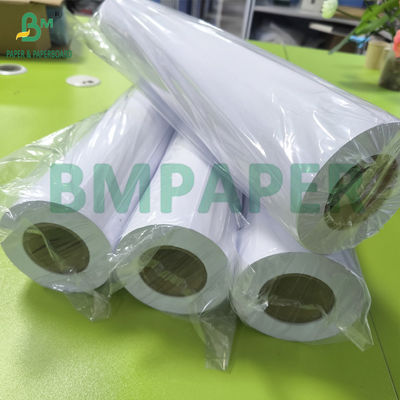 24 X 150 CAD กระดาษม้วน, 20 ปอนด์ บอนด์กระดาษ 2&quot; หลัก CAD Inkjet การพิมพ์