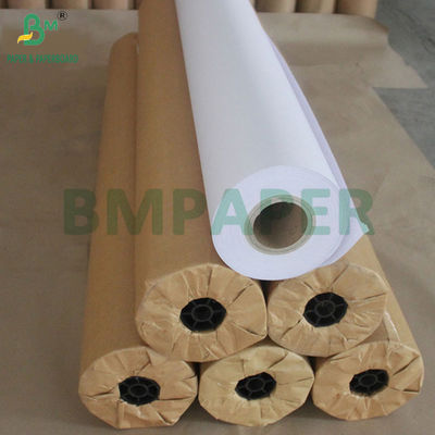 45 กรัม 60 กรัม พล็อตเตอร์กระดาษม้วนสําหรับโรงงานเสื้อผ้า 62 นิ้ว 72 นิ้ว x 300 ยาร์ด