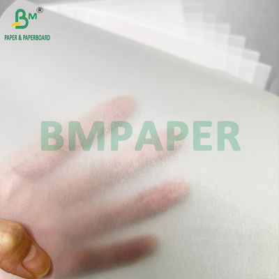 50 83 GSM กระดาษโอนสีขาวเรียบครึ่งโปร่ง 880mm x 40m