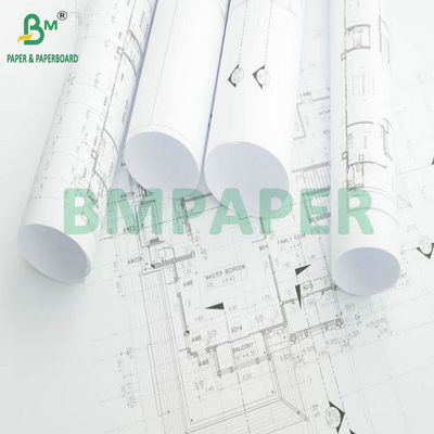 24' x 300ft 2' Core Inkjet Paper Bond Roll สําหรับการพิมพ์ แผนการวางแผน