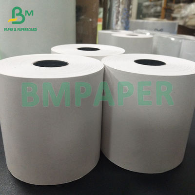 48gm 3 1/8&quot; x 260&quot; กระดาษใบรับรองความร้อนสีขาว จัมโบ รอลล์สําหรับบัตรเครดิต ATM