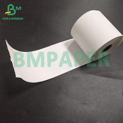 48gm 3 1/8&quot; x 260&quot; กระดาษใบรับรองความร้อนสีขาว จัมโบ รอลล์สําหรับบัตรเครดิต ATM