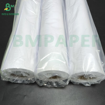 กระดาษลวดลายสีขาว 20# 48 In X 50 Yds CAD กระดาษพันธนาการ ไม่เคลือบ