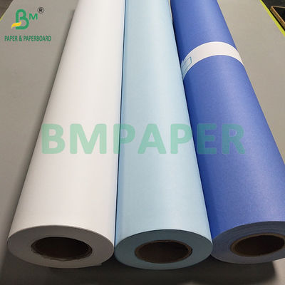 20LB 24&quot; Single Side สีฟ้าสด สีม่วง CAD Plotter เทคโนโลยี Bond หนังสือม้วน