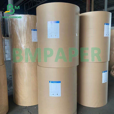 กระดาษกระดาษ Kraft Liner ผสมผสมใหม่สีน้ําตาล 60 กรัม สําหรับการผลิตแกนท่อม้วน