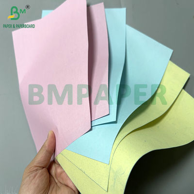 50gr 55gr 3 ส่วนพิมพ์กระดาษ NCR ไม่มีคาร์บอน สําหรับการรับ 8.5 x 11 นิ้ว