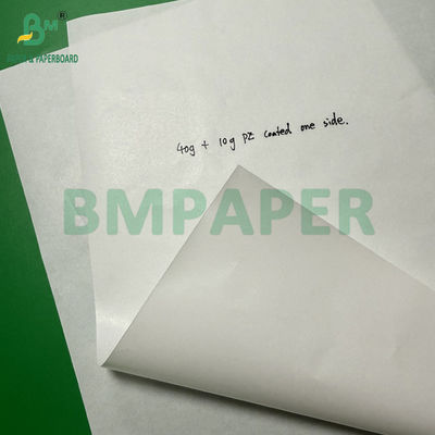 กระดาษเคลือบ PE ด้าน 1 กระดาษ Kraft ขาว 40 กรัม + 10 กรัม ขนาด 36 X 25 นิ้ว