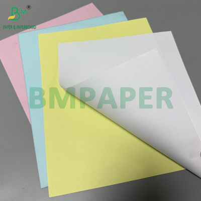 75gr 78gr กระดาษไร้คาร์บอน CF สีเหลือง CFB สีฟ้า ตัวอักษร ขนาด 216x279mm ภาพ สีดํา