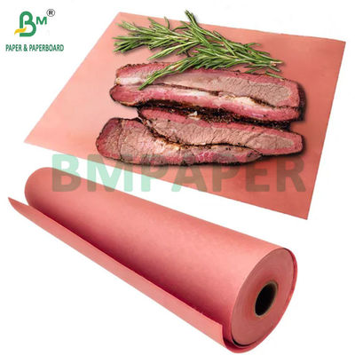 60gm 65gm Peach Butcher Paper กระดาษบรรจุอาหารสําหรับ BBQ การสูบบุหรี่เนื้อ