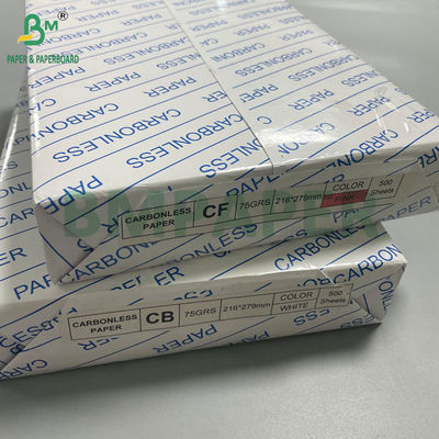 CB ขาว CF ฟ้า CFB สีชมพู 75GSM NCR กระดาษ 500 แผ่นต่อแพ็ค 8.5 X 14 นิ้ว