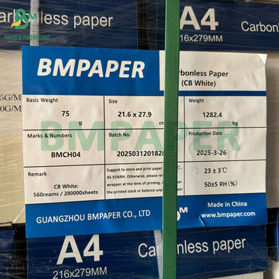 CB ขาว CF ฟ้า CFB สีชมพู 75GSM NCR กระดาษ 500 แผ่นต่อแพ็ค 8.5 X 14 นิ้ว