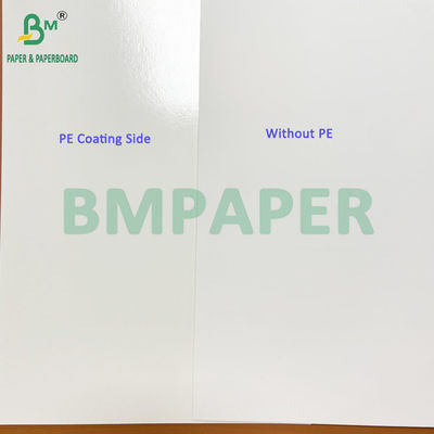 275 กรัม + 15 กรัม กระดาษกระดาษ PE สีขาวที่มี PE ในแผ่นสําหรับบรรจุอาหารแข็ง