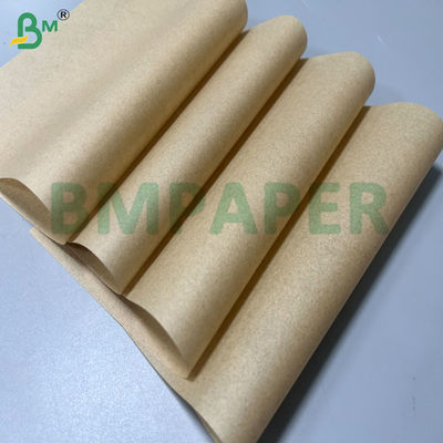 กระดาษแซนวิชทนทานไขมันสีน้ําตาล 30 กรัม 35 กรัม สําหรับบรรจุอาหาร 18x18"