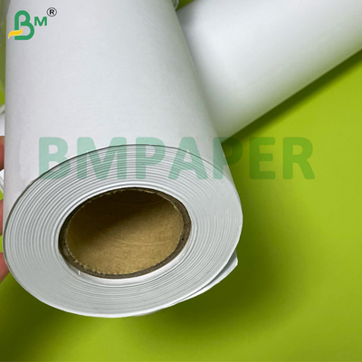 กระดาษพล็อตเตอร์ CAD สีขาว ไม่เคลือบผิว 80 แกรม ขนาด 610*50 เมตร ดูดซับหมึกได้ดี