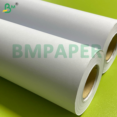 กระดาษพล็อตเตอร์ CAD สีขาว ไม่เคลือบผิว 80 แกรม ขนาด 610*50 เมตร ดูดซับหมึกได้ดี