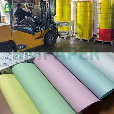 57gsm 60gsm NCR กระดาษคาร์บอนม้วน 12 นิ้ว CB สีขาว CFB Blue CF Canario