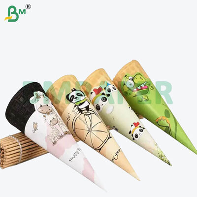 80 กรัม กระดาษไอศกรีมสีขาวสําหรับการบรรจุกระดาษคอน