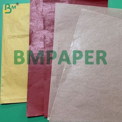 กระดาษครัฟท์ 40 กรัม ขนาด 26 นิ้ว x 31 นิ้ว แผ่นครัฟท์ สีเหลืองทอง เครื่องกระจกข้างเดียว