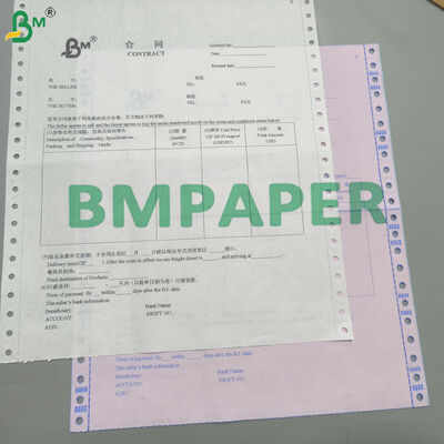 2 ply 3 ply Carbonless Paper Sheet Industry Standard White Pink Canary Yellow Layers