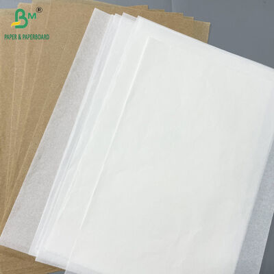กระดาษไขมันกันน้ำมันสำหรับแฮมเบอร์เกอร์ 40 กรัม สีขาวและสีน้ำตาล สำหรับห่ออาหารจานด่วน